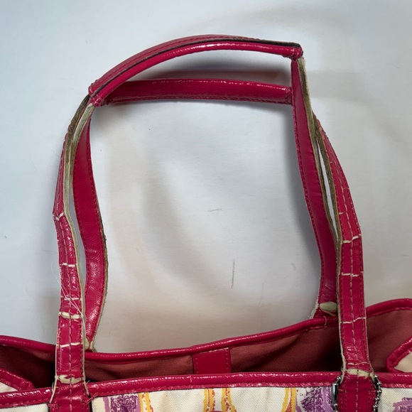 Coach Vibrant Pink and Yellow Shoulder Bag - Picture 3 of 11